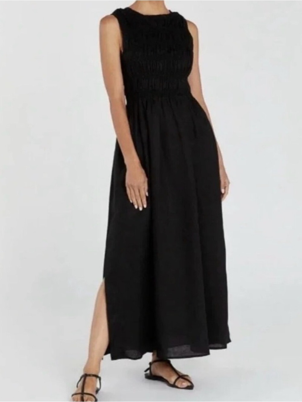 DISSH Black Maxi Linen Dress